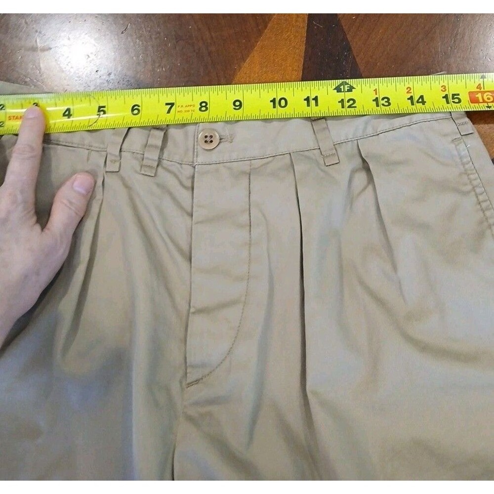 Ralph Lauren Size 4 Lightweight Beige Tan Khaki Chino Pants Pleated Button Fly - Picture 7 of 10